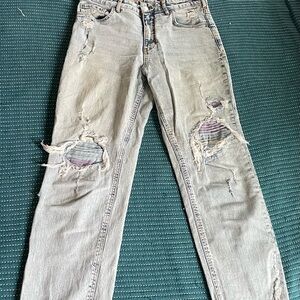 Pilcro Light Blue Patterned Jeans
